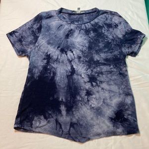 Charlotte Russe Blue Tie Dye T-Shirt - X Small - EUC